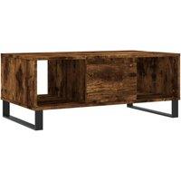 Berkfield Home Coffee Table Smoked Oak 90x50x36.5 cm Engineered Wood in Brown
