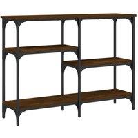 Berkfield Home Console Table Brown Oak 102x29x75 cm Engineered Wood | Size: 102 x 29 x 75 cm