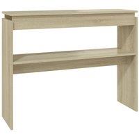 Berkfield Home Console Table Sonoma Oak 102x30x80 cm Engineered Wood in Light Tan | Size: 102 x 30 x 80 cm