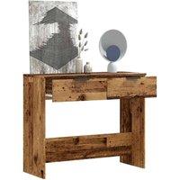 Berkfield Home Console Table Old Wood 90x36x75 cm Engineered Wood in Brown | Size: 90 x 36 x 75 cm