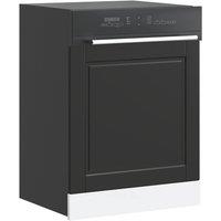 Berkfield Home Dishwasher Panel Porto Black 60x1.5x67 cm Engineered Wood