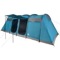 Berkfield Home Family Tent Tunnel 10-Person Blue Waterproof