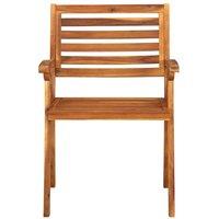 Berkfield Home Garden Chairs 3 pcs Solid Acacia Wood in Brown