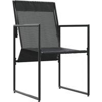 Berkfield Home Garden Chairs with Cushions 4 pcs Black Textilene