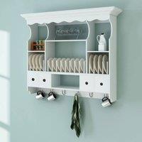 Berkfield Home Wooden Kitchen Wall Cabinet White