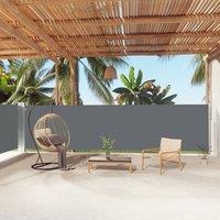 Berkfield Home Retractable Side Awning Anthracite 160x1000 cm in Dark Grey