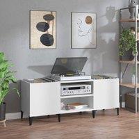 Berkfield Home Record Cabinet White 121x38x48 cm Engineered Wood | Size: 121 x 38 x 48 cm