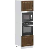 Berkfield Home Oven Cabinets 2 pcs Kalmar Brown Oak Engineered Wood