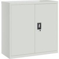 Berkfield Home Office Cabinet with 2 Doors Grey 90 cm Steel