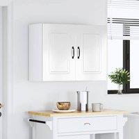 Berkfield Home Kitchen Wall Cabinet Kalmar High Gloss White Engineered Wood
