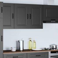 Berkfield Home Kitchen Wall Cabinet Kalmar Black Engineered Wood