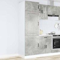 Berkfield Home Kitchen Cupboard Kalmar Concrete Grey Engineered Wood