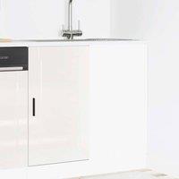 Berkfield Home Kitchen Base Cabinet Porto High Gloss White Engineered Wood