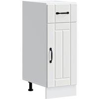 Berkfield Home Kitchen Base Cabinet Lucca White Engineered Wood
