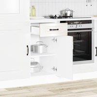 Berkfield Home Kitchen Base Cabinet Kalmar High Gloss White Engineered Wood