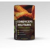 Feel Supreme Cordyceps Militaris Mushroom Capsules 60 Caps in Black