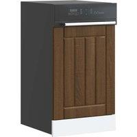Berkfield Home Dishwasher Panel Lucca Brown Oak Engineered Wood