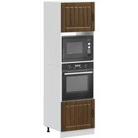Berkfield Home Oven Cabinets 2 pcs Kalmar Brown Oak Engineered Wood