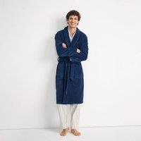 Lands' End Men's Turkish Terry Bath Robe in Navy | Size: Large