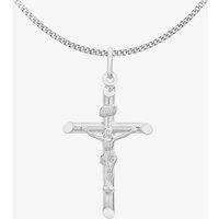T.H.Baker Women's Sterling Silver Crucifix Pendant | Size: 16-18inch