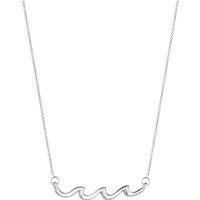 Spero London Women's Sterling Silver Wave Necklace