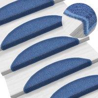 Berkfield Home Stair Mats 10 pcs 56x17x3 cm Blue | Size: Medium