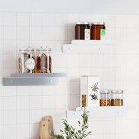 Berkfield Home Wall Shelves 3 pcs Silver Stainless Steel