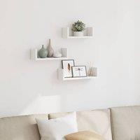 Berkfield Home Wall Shelf 3 pcs White Engineered Wood