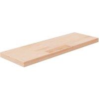 Berkfield Home Shelf Board 60x20x2.5 cm Untreated Solid Wood Oak in Light Tan