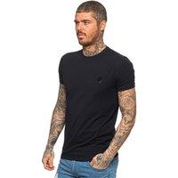 Enzo Men's Slim Fit Stretch T-Shirt in Black | Size: XL
