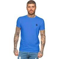 Enzo Men's Slim Fit Stretch T-Shirt in Blue | Size: XL