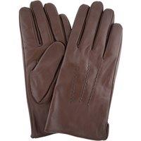 SNUGRUGS Men's Premium Soft Leather Glove with 3 Point Stitch & Warm Fleece Lining in Brown | Size: Medium