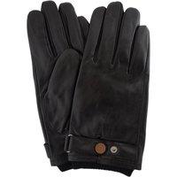 SNUGRUGS Men's Premium Soft Leather Glove, Elasticated Wrist, Warm Fleece Lining in Black | Size: XL