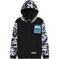 Fortnite Men's Zipped Hoodie in Black | Size: 14-15 Years
