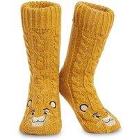Disney Men's Lion King Fluffy Socks in Orange