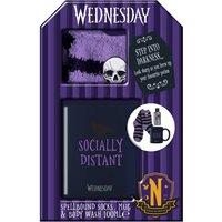 Wednesday Addams Family Women's Spellbound Socks Body Wash 100ml & Mug in White