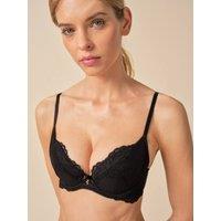 Gossard Women's Superboost Lace Padded Plunge Bra - Black | Size: 32H