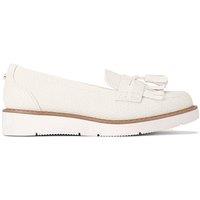 Carvela Women's 'Sky Tassel' Flats in Cream | Size: 3