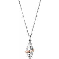 Clogau Women's Nature's Wonder Sterling Silver Seashell Pendant with Topaz in Metallics
