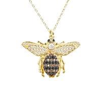 Latelita Women's Honey Bee Pendant Necklace Gold
