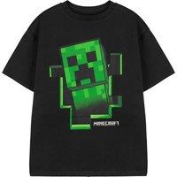 Minecraft Boy's Short Sleeved T-Shirt | Boys Black | Official Merch | Size: 7-8 Years