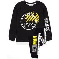 DC Comics Boy's Long Sleeve Long Leg Pyjama Set | Black | Official Merch | Size: 3-4 Years
