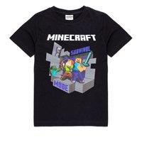 Minecraft Boy's Short Sleeved T-Shirt | Boys Black | Official Merch | Size: 11-12 Years