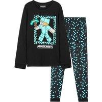 Minecraft Boy's Pyjamas Set in Black | Size: 7-8 Years