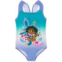 Disney Girl's 1 Piece Swimming Costume | Blue | Official Merch | Size: 4-5 Years