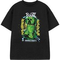 Minecraft Boy's Short Sleeved T-Shirt | Boys Black | Official Merch | Size: 5-6 Years