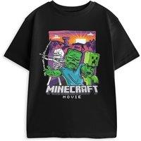 Minecraft Boy's Short Sleeved T-Shirt | Boys Black | Official Merch | Size: 11-12 Years
