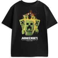 Minecraft Boy's Short Sleeved T-Shirt | Boys Black | Official Merch | Size: 11-12 Years