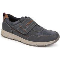 Pavers Men's Wide Fit Adjustable Fasten Trainers in Navy | Size: 12
