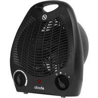 Abode Electric Heater 2000W Cooling Fan Mode with 2 Heat Settings AFH1002 in Black